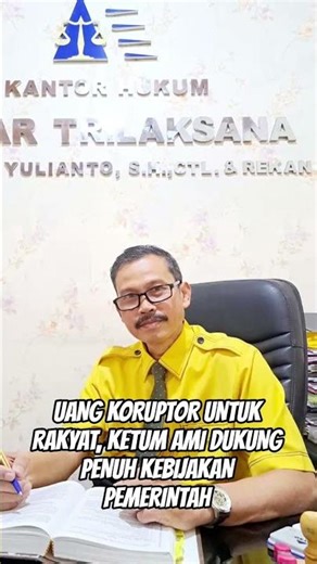 UANG KORUPTOR UNTUK RAKYAT, KETUM AMI DUKUNG PENUH KEBIJAKAN PEMERINTAH