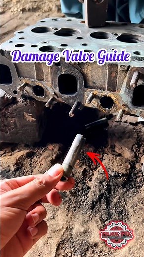 Damaged Valve Guide Removal – Easy & Fast Method! #shorts #fyp #mechanic #engine #valve #head #reels