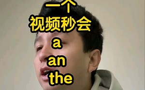 一个视频秒会a an the
