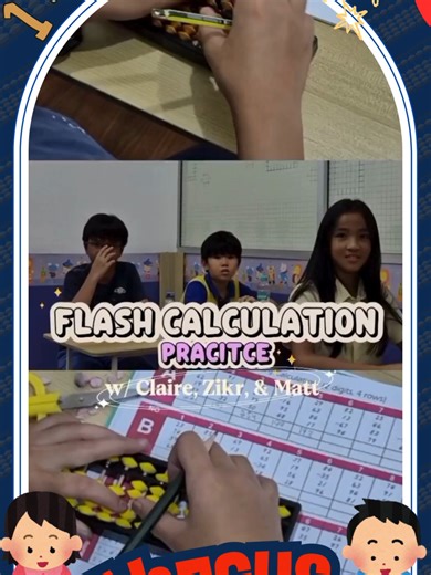 ⚡✨ Flash Calculation Practice – Part 2 ✨⚡ With Zikr, Claire, and Matt 🧠🔢 We start fast-math training from the basics — 1 digit, 5 rows — and look how amazing they are already! So focused, so sharp… aren’t they awesome? 😍👏 Mom & Dad, want your child to be confident and quick in math like them? 👉 Enroll your child at UCMAS Kelapa Gading today! ✨ Free trial class available! #ucmas #ucmas_abacus #ucmasindonesia #abacus #sempoakelapagading #sempoa #sempoaucmas #umc #kelassempoa #kursus #kursusse