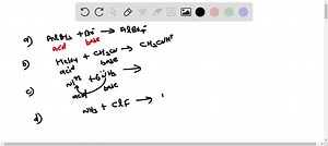 SOLVED:For each of the following reactions, identify the acid and the base. Also indicate which acid-base definition (Lewis. Bronsted-Lowry) applies. In some cases, more than one definition may apply. a. AlBr3 Br^- →AlBr4^- b. HClO4 CH3 CN →CH3 CNH^  ClO4^- 𝐜 . Ni^2  6 NH3 →[Ni(NH3)6]^2  d. NH3 CIF →H3 N ⋯CIF e. 2 ClO3^- SO2 →2 ClO2 SO4^2- 𝐟,   C3 H7 COOH 2 HF →[C3 H7 C(OH)2]^  HF2^-