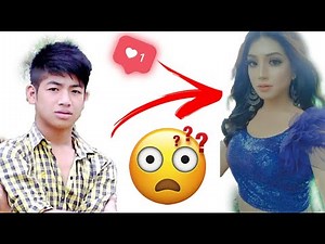 Becaming woman via makeup | boy to girl | male to female drag queen in facebook crossdress crossplay