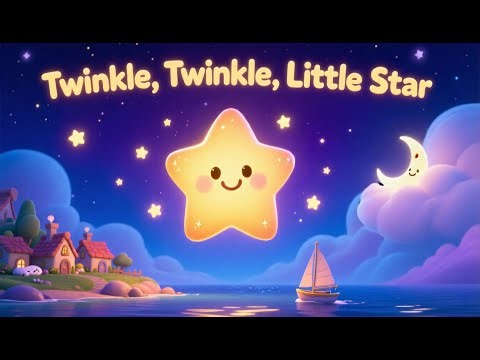 Beautiful Night Sky Rhyme for Kids | Twinkle Twinkle Star Song