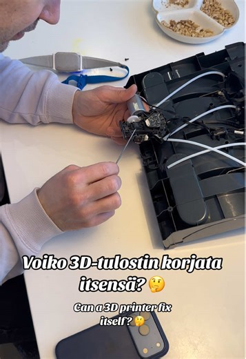 Voiko 3D-tulostin korjata itsensä? 🤔 Seuraa – ratkotaan arjen pulmia 3D-printti kerrallaan 👇 #3dtulostus #3Dprinting #3dprint #diy #bambulab