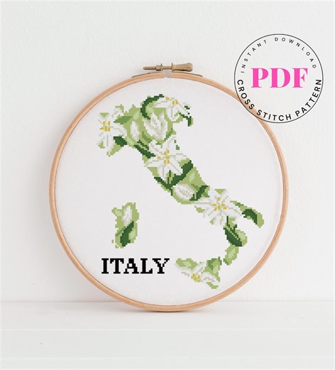 Italy Cross Stitch Pattern Digital Format - PDF - Etsy
