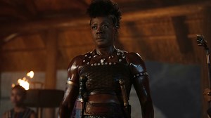A warrior becomes a legend. Viola Davis, Thuso Mbedu, Lashana Lynch, Sheila Atim, and John Boyega star in director Gina Prince-Bythewood’s incredible film The Woman King. Coming to Netflix on February 16. | Strong Black Lead