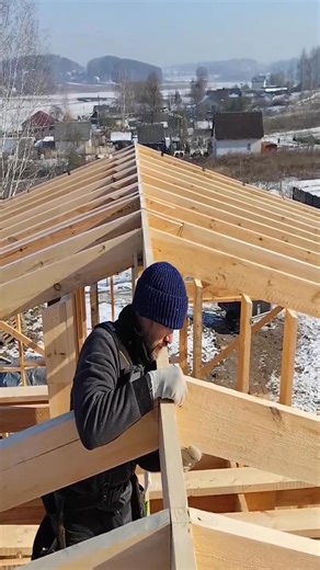 177K views · 746 reactions | Perfect wooden roof rafter framing connection installation work tips | Chad Construction | Facebook
