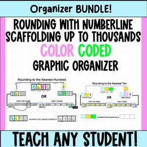 Ultimate Rounding Bundle Graphic Organizer with Number Lines