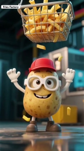 Cute Cartoon Fries Factory