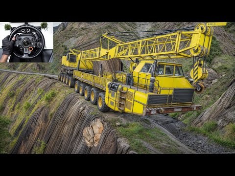 MAZ 7907 - Giant Crane Driving Through a Most Dangerous Road | Logitech G29 Gameplay