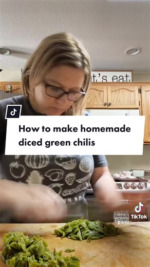 Receta de chiles verdes en cubos caseros