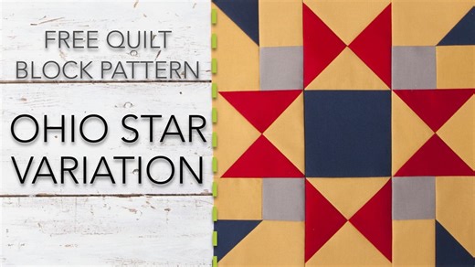 92K views · 844 reactions | Its FREE Quilt Block Pattern Day! This is our 7th FREE quilt block pattern called Ohio Star Variation. Check out our new video and click below to get your FREE pattern: https://goo.gl/Wuk9ru Be sure to sign up for email to get notified right away when a new FREE pattern is available: https://goo.gl/v3zvtJ | Nancy's Notions | Facebook