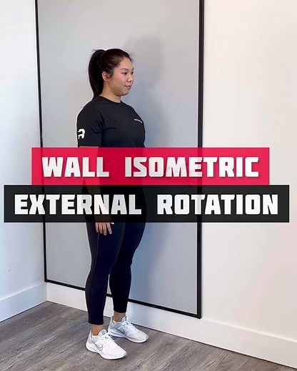 Wall Isometric External Rotation for the infraspinatus and teres minor rotator cuff muscles