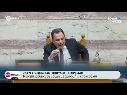 Καβγάς Κωνσταντοπούλου - Γεωργιάδη: Νέο επεισόδιο στη Βουλή με αφορμή... κρακεράκια