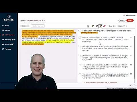 How to ID an Assumption within a Complex LSAT Argument Using LawHub Logical Reasoning Drill Set 3