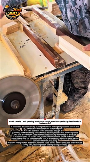 Insane Wood Cutting Machine You Won’t Believe! Perfect Blocks in Seconds #woodworking #tools #shorts