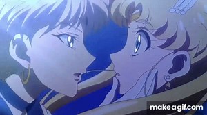 Sailor Uranus Kisses Sailor Moon English - Sailor Moon Crystal on Make a GIF