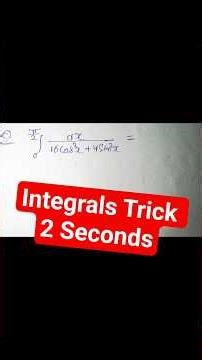 Integrals tricks only 2 seconds #shorts #jee #nda #cuet #class12 #tricks #newstudyjunction#boardexam