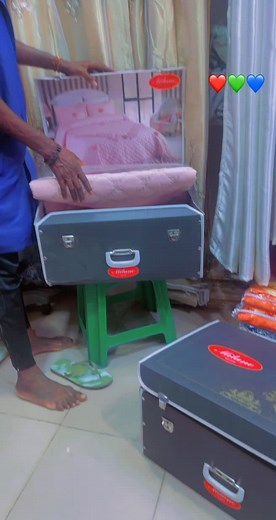 Suitcase Transforms Into Cozy Quilted Bed Setup