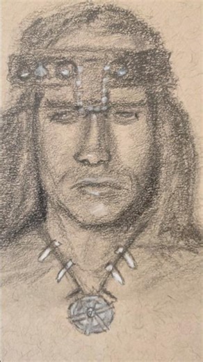 Conan the Barbarian on Strathmore toned tan paper graphite pencil #art #drawing #conanthebarbarian