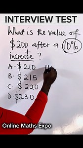 Fastest Method | Interview Test on Percentage #maths #mathreels #wordproblems #percentages #interviewprep #mathtrick #fblifestyle | Online Maths Expo