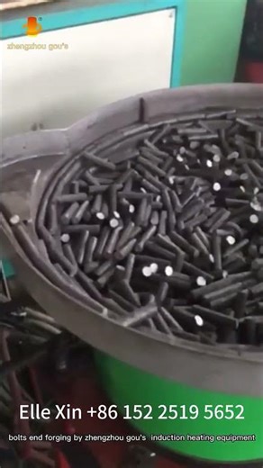 Bolts nuts forging heating production line #inductionheating #forging #bolts #boltsnuts #shorts