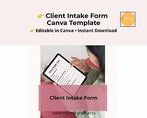 Hair Salon Client Intake Form Template | Editable Canva Template | Printable & Digital - Etsy Canada