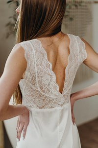 Long Bridal Nightgown, Bridal Lingerie, Ivory Silk Satin Bridal Nightgown, Bridal Getting Ready Outfit, - Etsy