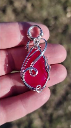 Ruby Pendant in Silver by @ wornwizard.com