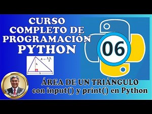 #python. Área de una triángulo usando input() y print() en Python con IDLE. 100% práctico. #6.