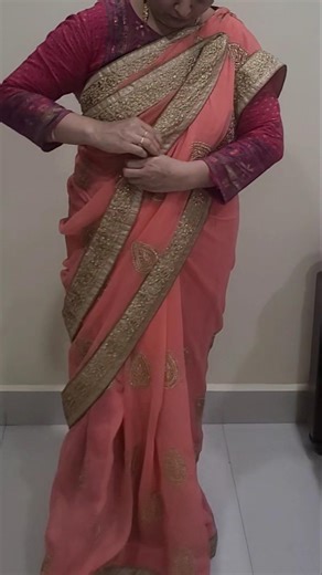 Different Style Pallu Draping#ytshorts#shorts#saree draping#saree