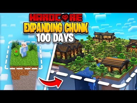 Tôi đã sống sót 100 ngày trên một khu vực đang MỞ RỘNG trong Minecraft Hardcore