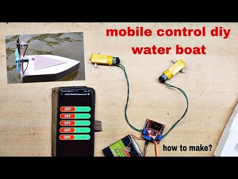 How to make diy mobile control water boat for fun..
