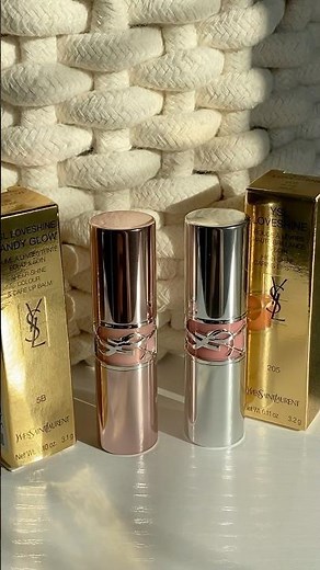 YSL Loveshine Candy Glow Tinted Butter Balm and Lip Oil Stick swatches💄 #yslbeauty #lipbalm