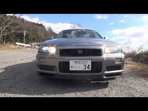 日産・スカイラインGT-R R34 エンジン音、クラクション音 Nissan SKYLINE GT-R R34 engine sound