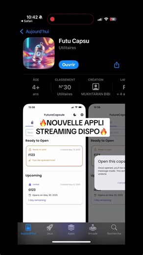 Nouvelle application de streaming pour iPhone
