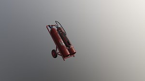 Wheeled Fire Extinguisher - 3D model by darcecg