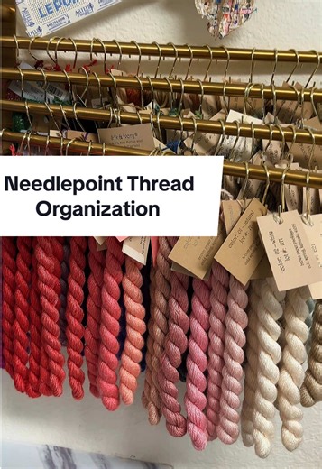 Added this to help with hanging threads in a small space! I’m doing a lot of needlepoint storage and organizing right now and I can’t wait to show you more! #needlepointorganization #threadstorage #needlepointcommunity #needlepointtiktok #needlepoint