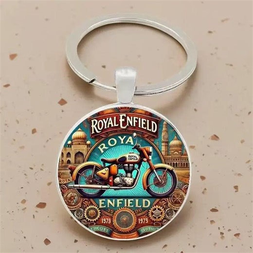 Motorcycle Pattern Men's Alloy Round Keychain Anniversary Gift Jewelry Accessory - Etsy