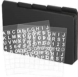 Lewtemi 50 Pcs Index Card Dividers 4 x 6 Inch Index Card Dividers with Cards Guides with 2 Pcs A-Z Alphabet Number Stickers for Recipe Cards Office Business (Black)