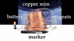 Make Simple Electric Train using batteries and copper wire