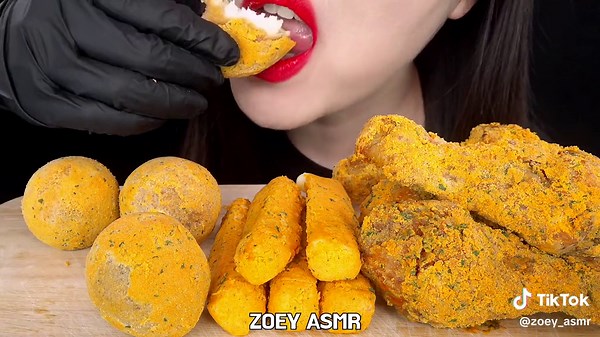 Cheese Ball ASMR Mukbang with Zoey ASMR