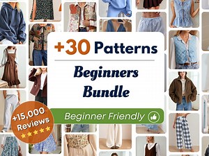 30 Beginner Sewing Patterns | Easy Sewing Patterns | Women Sewing Patterns | Beginner Sewing | Dress Top Skirt Pants Jacket Corset Patterns - Etsy