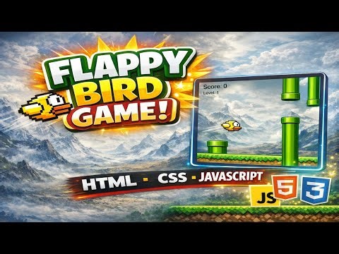 Flappy Bird Game Using HTML, CSS and Javascript 🔥 | Harsh Verma