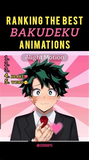Ranking the BEST Bakudeku Animations 💖🔥