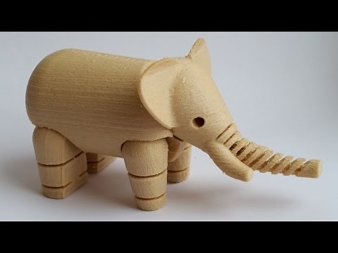 Wood Filament Review - 3D Printed Toy Elephant