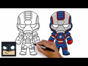 How To Draw Iron Patriot | Marvel Comics - Videos For Kids