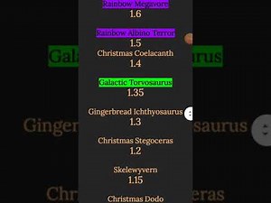 dinosaur simulator /Trading value list