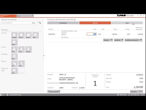 Uso del Facturador - Tango Software Gestión