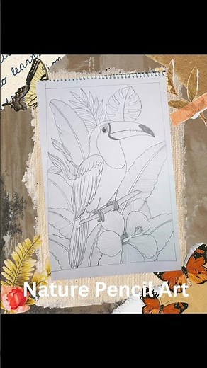 Tropical Nature Art 🌿 #ytshorts #shorts #reels #viral #drawing #art #trending #artist